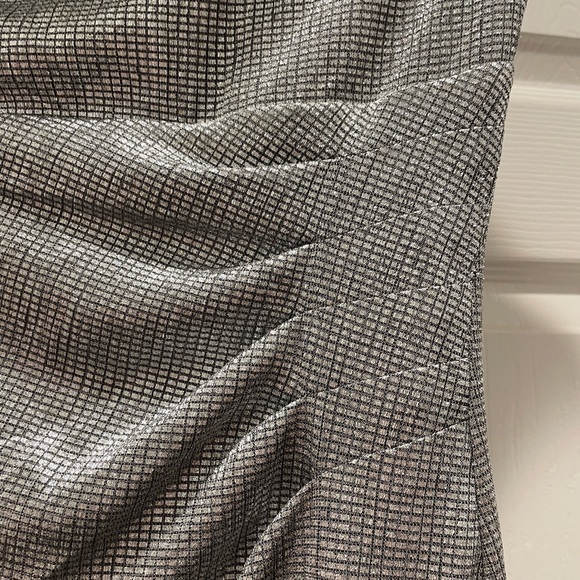 Connected Apparel Silver Metallic Evening Dress - Picture 5 of 7